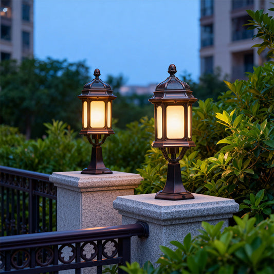 Outdoor Patio Pillar Lights Weatherproof High-Brightness Light