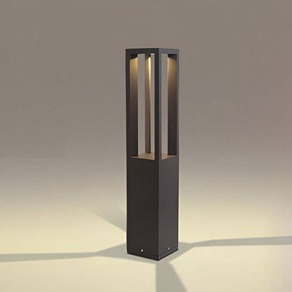 LED Bollard Garden Light Black Aluminum Garden Landscape Light