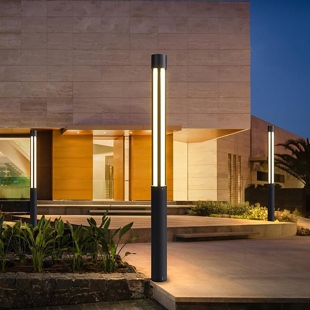 Residential Bollard Lights Modern Cylindrical LED – Waterproof IP54 Pathway Light for Landscape