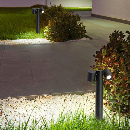Double Light Bollard Light Rotatable Outdoor Lawn Light