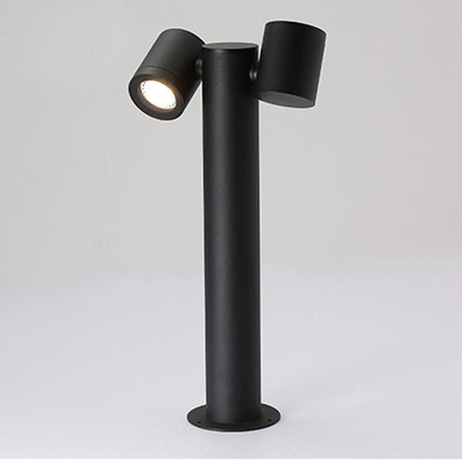 Double Light Bollard Light Rotatable Outdoor Lawn Light