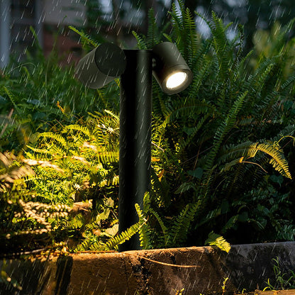 Double Light Bollard Light Rotatable Outdoor Lawn Light
