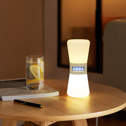 White Mini Table Lamp with Countdown Timer and Gravity Sensor — Ambient Hourglass Lamp