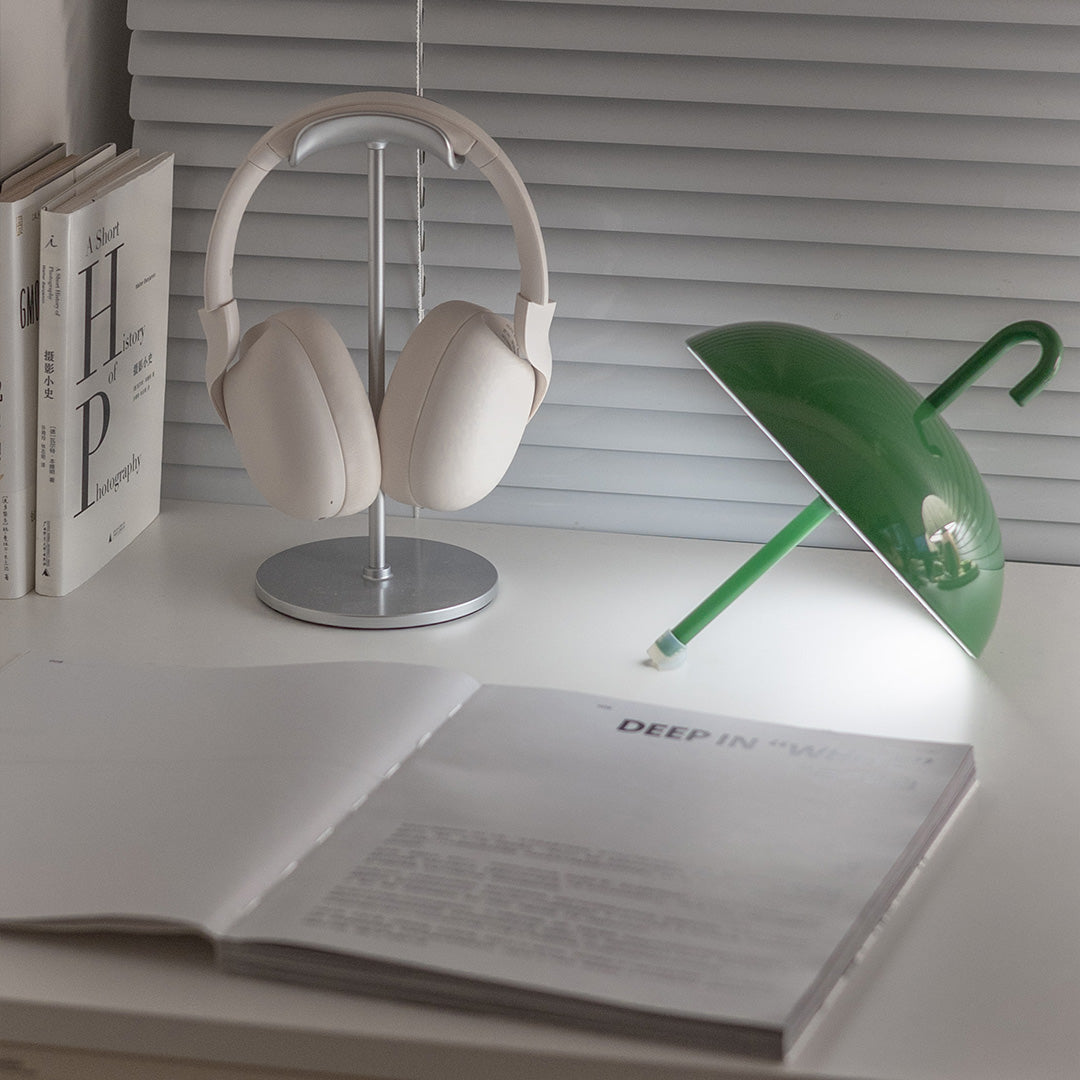 USB Rechargeable Table Lamp - Portable, Dimmable LED Touch Lamp with Umbrella-Style Design