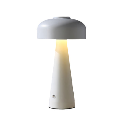 Mushroom Table Lamp Dimmable – Touch-Control Rechargeable Portable LED Bedside Light in White & Black