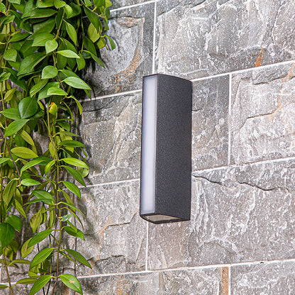 Black Outdoor Wall Sconce Modern Strip Waterproof Wall Light