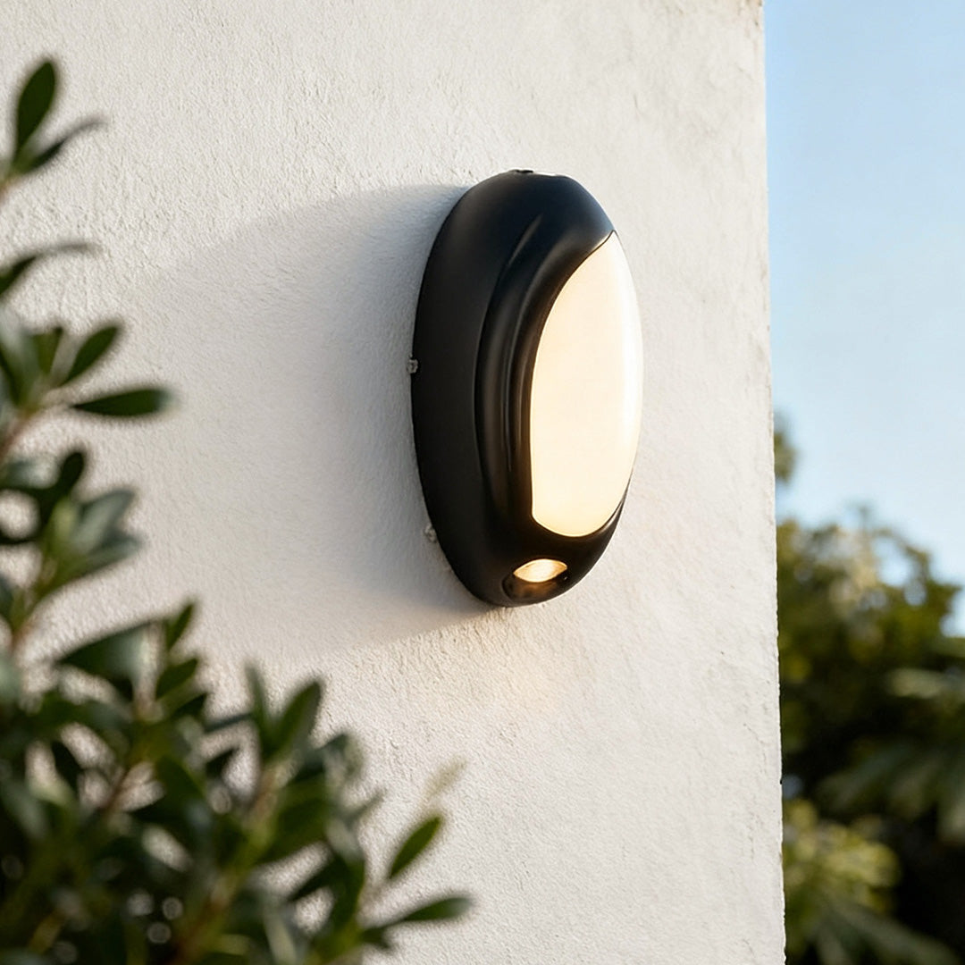 Modern Up Down Outdoor Wall Lights Black Geometric Lamp