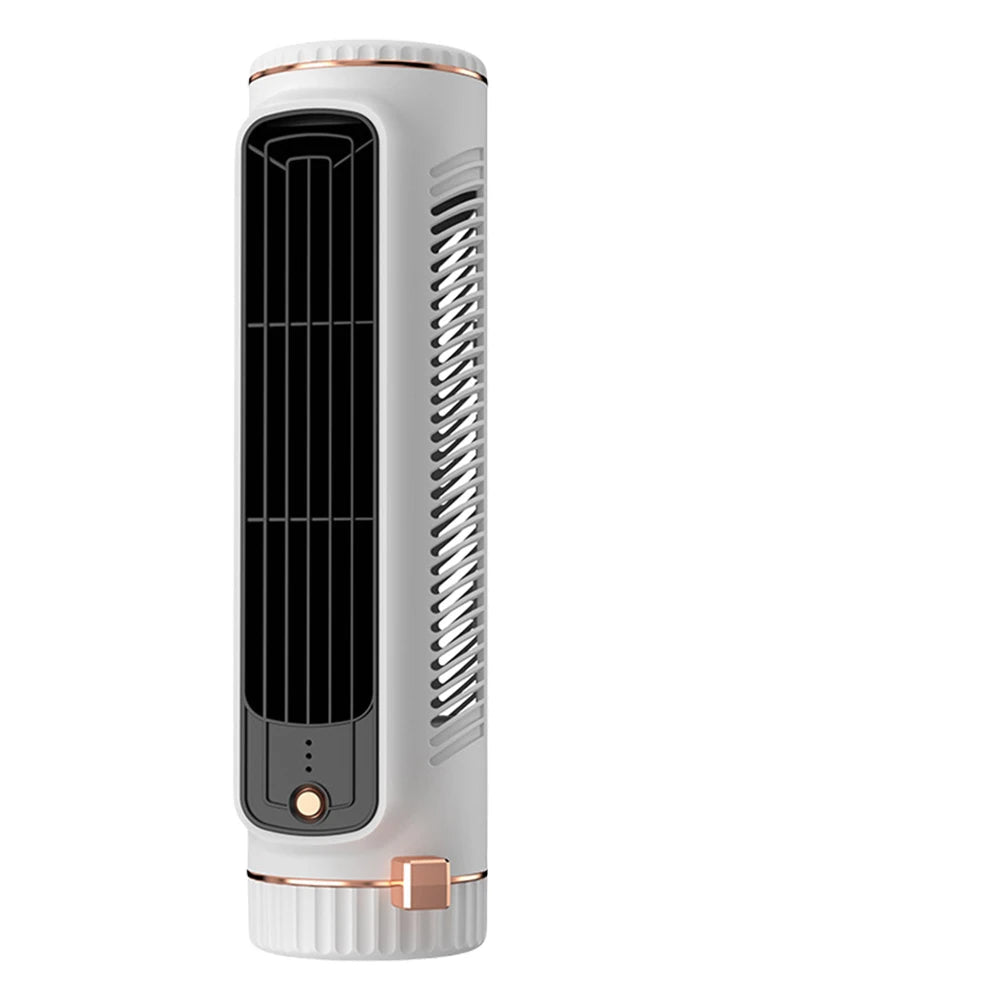 Bladeless Tower Fan Portable Air Conditioner - 360 Degree Airflow Indoor Cooling Fan for Home Office